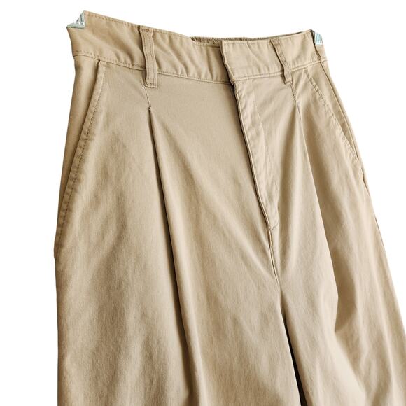 BDG Womens Mia Straight Leg Chino Pant Size 8 Khaki Sand High Rise Front Pleat - Picture 4 of 15